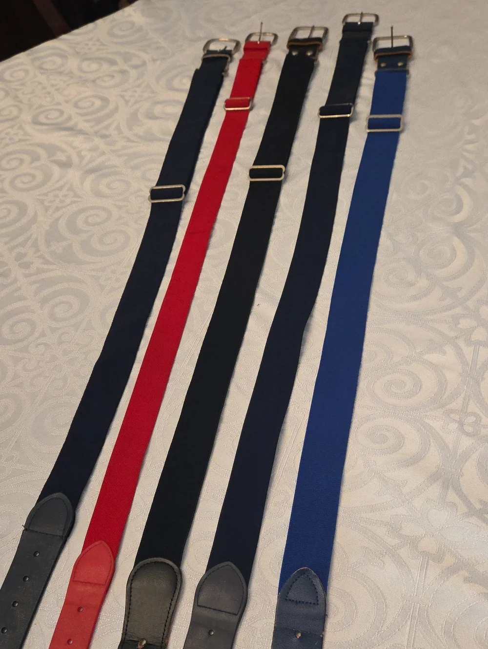 Classic Elastic Fabric Belt - Navy, Red, Black, Royal Blue